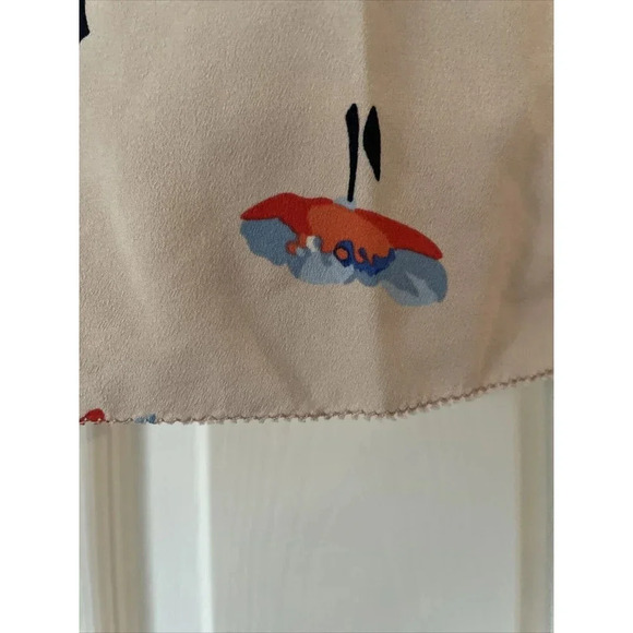 Talbots Petites Womens Top Size 0P Floral Quarter Zip Flower Boho CottageCore - Picture 3 of 9